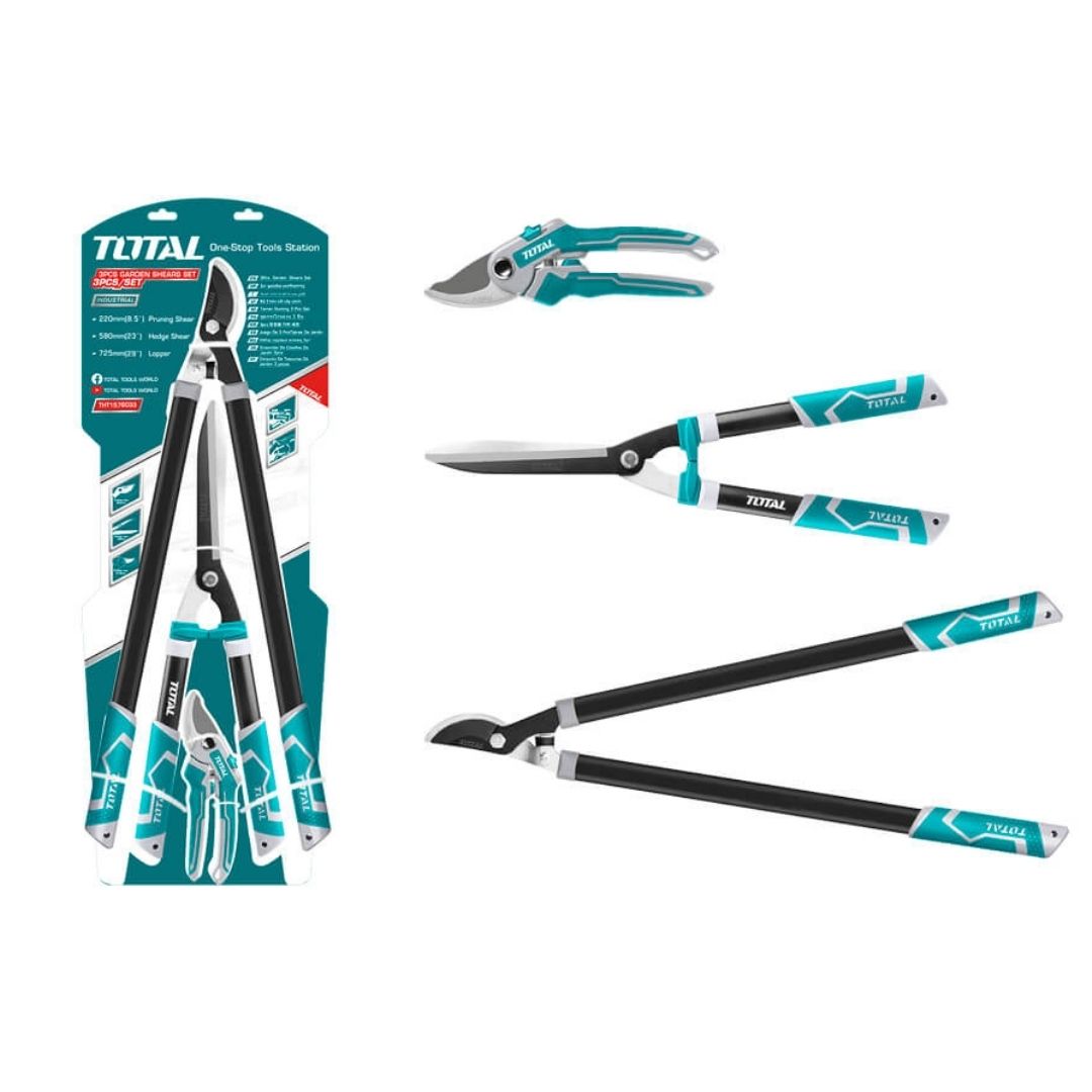 ست سه عددی قیچی باغبانی توتال مدل THT1576033