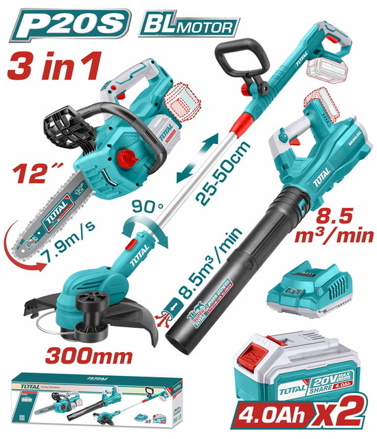 ست سه عددی شارژی توتال مدل TOSLI241189